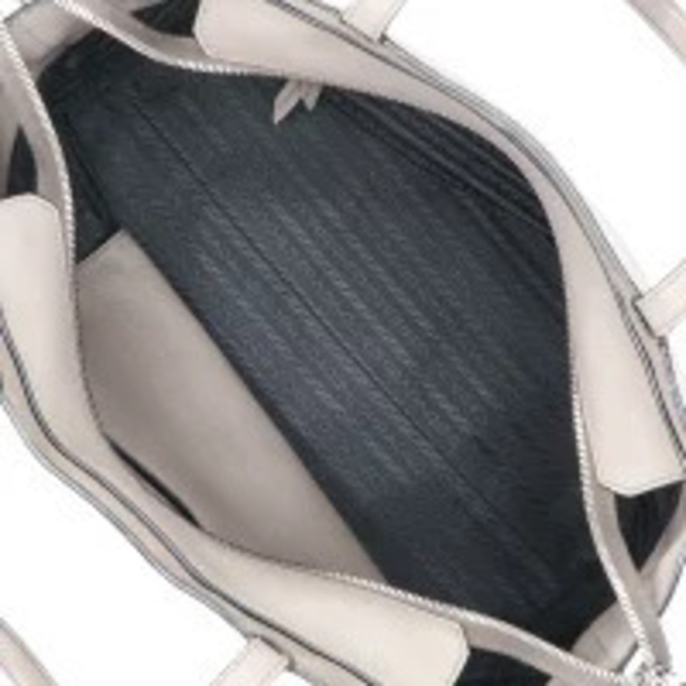 Prada Vitello Phenix Shopping Tote Bag Pebbled Leather White View 5